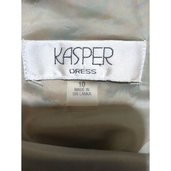 Kasper Dress  Womens 10 Floral Midi A Line Tiered Chiffon Fringed Lettuce Hem - Picture 9 of 13